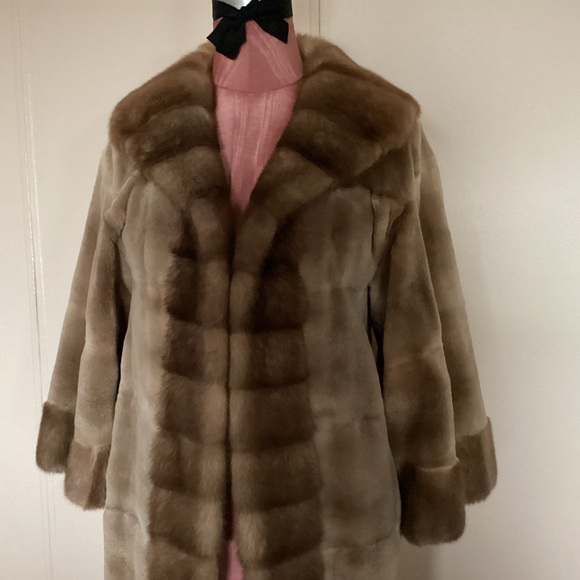 NWT Zac Posen Mink Sheared with Wild Mink trim sz Sm - Picture 6 of 10